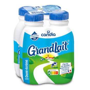 Lait 1/2 ?cr?m? 4x50 cl Candia Grand Lait