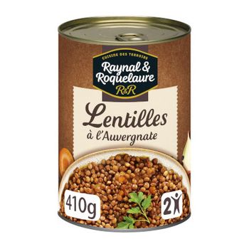 Comparez Lentilles cuisin?es ? l'Auvergnate