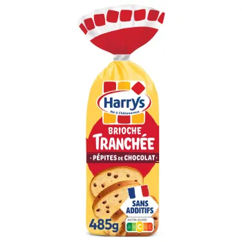 Harrys brioche tranchee pepites de chocolat sans additif 485g