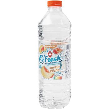 Boisson ? l'eau de source ar?me naturel de p?che sans sucres