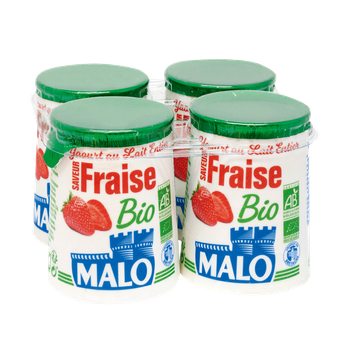 Yaourt au lait entier saveur fraise BIO