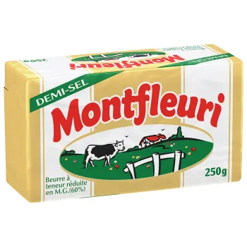 Beurre Montfleuri Demi-Sel ? teneur r?duite en M.G.