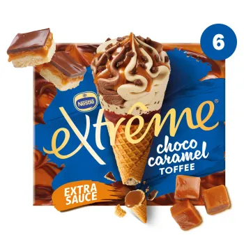 Glace C?ne Choco Caramel Toffee EXTREME x6