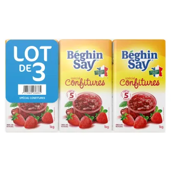 Sucre blanc sp?cial confiture B?guin Say 3X 1 kilo