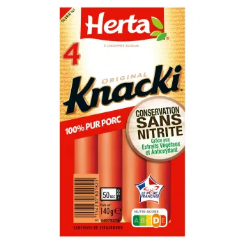 Knacki - Original - 100% Pur Porc - Sans Nitrite