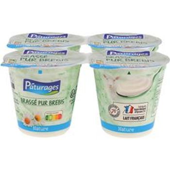 Comparez Yaourt brass? pur brebis nature - PATURAGES
