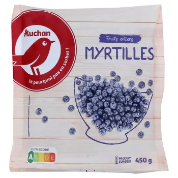 AUCHAN Myrtilles fruits entiers