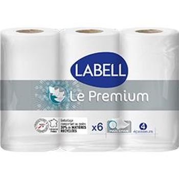 papier toilette blanc premium labellx6