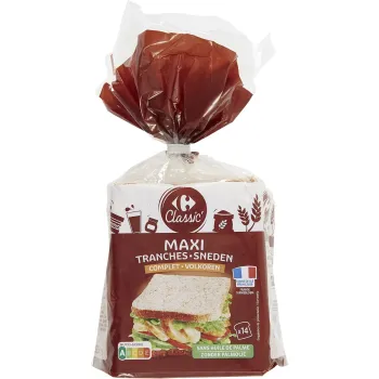 Pain de mie complet maxi tranches