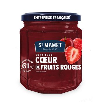 st mamet confiture coeur de fruits rouges 