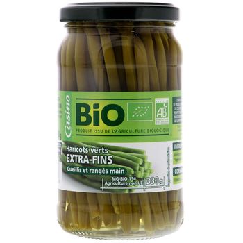 Haricots verts extra-fins cueillis et rang?s main BIO