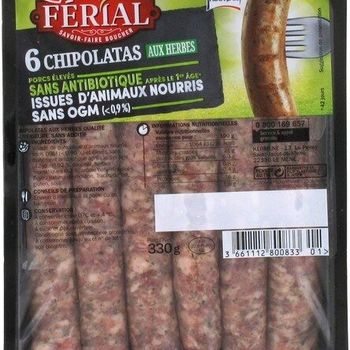 6 chipolatas aux herbes