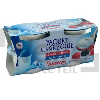 Yaourt ? la grecque 2 framboises, 2 m?res