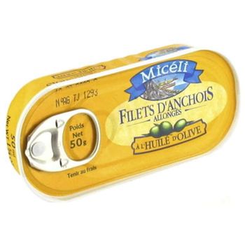 Filets d'anchois allong?s ? l'huile d'olive