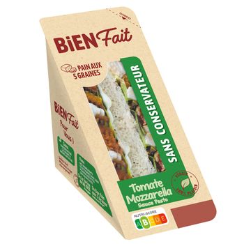 Sandwich tomate mozarella