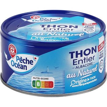 Comparez Thon entier albacore au naturel - P?che Oc?an