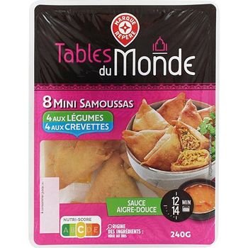 Mini samoussas crevettes l?gumes x8