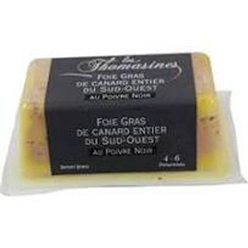 Foie gras de canard entier du Sud-Ouest au poivre noir