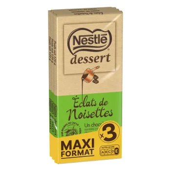 tablette de chocolat noir eclat de noisettes Nestl? dessert