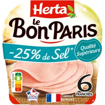 Jambon sel r?duit Le Bon Paris HERTA