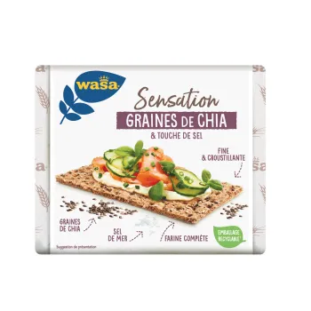 Wasa tartine croustillante sensation aux graines de chia & touche de sel 245g