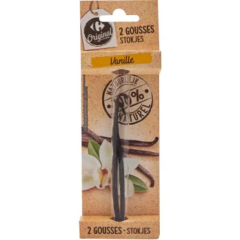 Comparez 2 gousses de vanille carrefour original