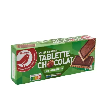 Petit beurre tablette chocolat lait-noisettes