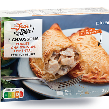 Chaussons poulet champignon emmental
