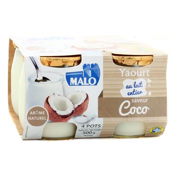Yaourt lait entier saveur coco