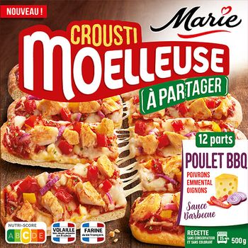 Pizza crousti moelleuse poulet barbecue