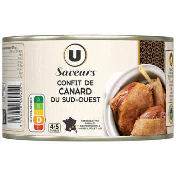 Confit canard 4/5 cuisses tambourin