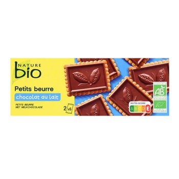 Comparez petit beurre nature bio chocolat au lait