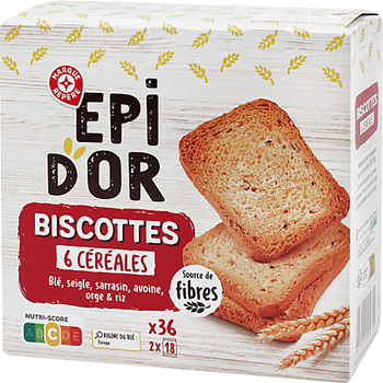 Comparez Biscottes ?pid'or 6 cereales
