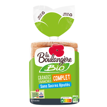 Tranches de pain de mie au bl? complet bio La Boulang?re