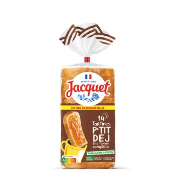 Pain complet tartine p'tit d?j JACQUET