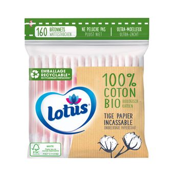 Coton-tiges coloris assortis Bio LOTUS