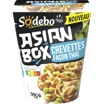 Comparez asiabox crevette sodebo