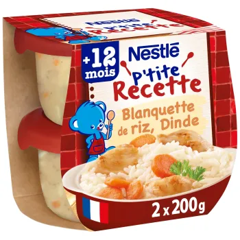 Plat b?b? 12 + mois blanquette riz dinde