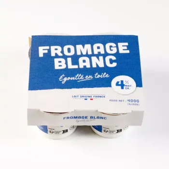 Fromage blanc ?goutt? en toile