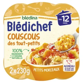 BLEDICHEF 2x230g Couscous des tout-petits D?s 12 mois