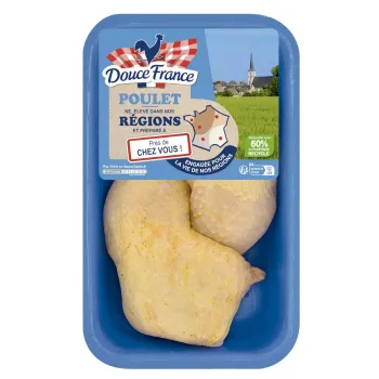 Comparez DOUCE FRANCE Cuisse de poulet jaune 2 pi?ces