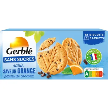 Biscuit Orange P?pites Chocolat Sans Sucres GERBLE