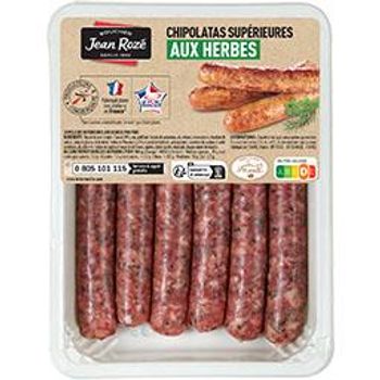 Comparez chipolatas aux herbes X6 Jean roze 