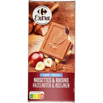 Lait noisettes & raisins