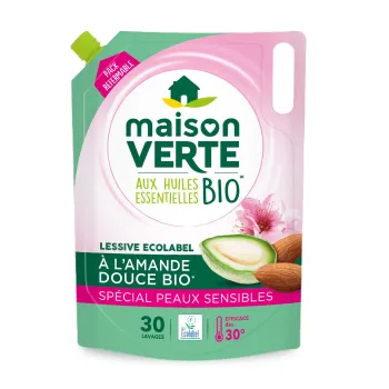 Lessive liquide Maison Verte ? l'amande douce Bio Sp?cial Peaux sensibles