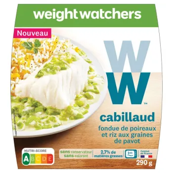 Cabillaud fondue de poireaux, et riz aux graines de pavot