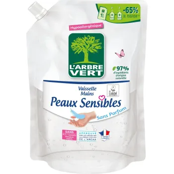 liquide vaisselle l?arbre vert peaux sensibles 