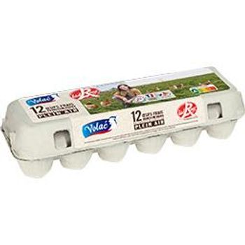 12 ?ufs frais calibre moyen de poules ?lev?es en plein air