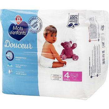 couches mots d'enfants douceur taille 4 7/18 kg
