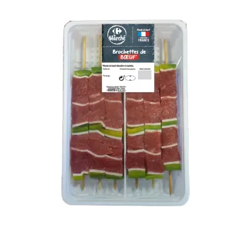 Brochettes de b?uf gourmandes